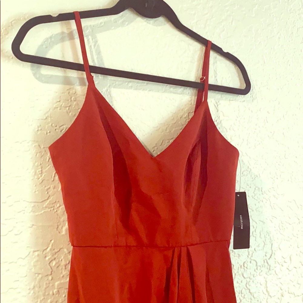 Lulus NWT, NBW rust red cocktail dress